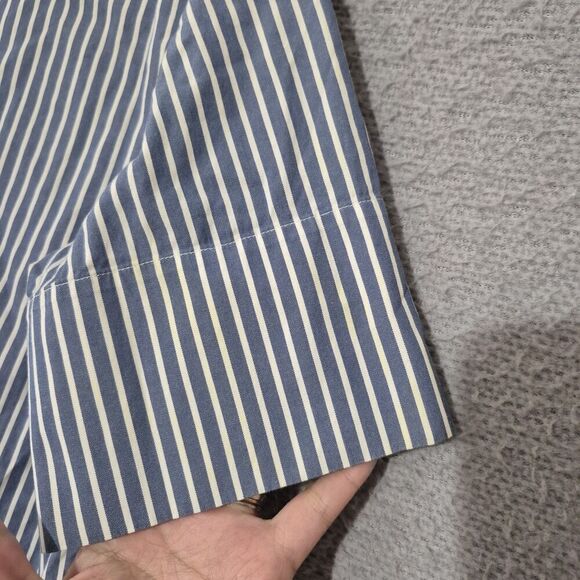 Everlane Women’s Cotton Blend Blue Striped Short Sleeve Button Up Shirt Dress 2 - Picture 5 of 7